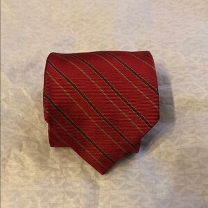 NWOT Express Red Striped Tie Silky Finish